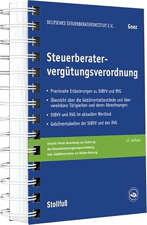 Image du vendeur pour Steuerberatervergtungsverordnung mis en vente par moluna