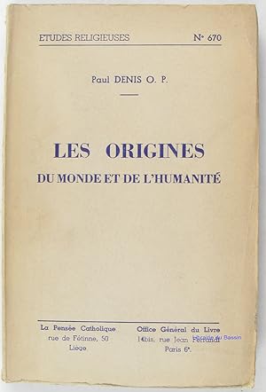 Seller image for Les origines du monde et de l'humanit for sale by Librairie du Bassin