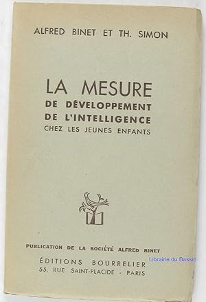 Imagen del vendedor de La mesure de dveloppement de l'intelligence chez les jeunes enfants a la venta por Librairie du Bassin