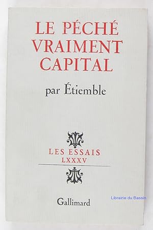 Bild des Verkäufers für Le péché vraiment capital zum Verkauf von Librairie du Bassin
