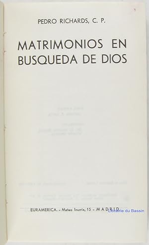 Immagine del venditore per Matrimonios en Busqueda de Dios venduto da Librairie du Bassin