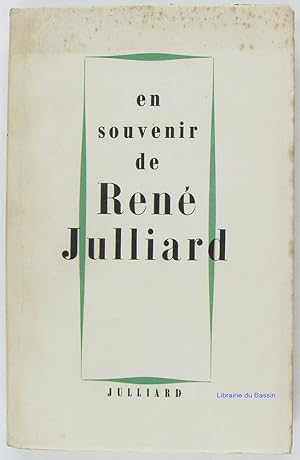 Image du vendeur pour En souvenir de Ren Julliard mis en vente par Librairie du Bassin