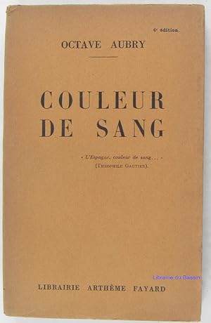 Imagen del vendedor de Couleur de sang a la venta por Librairie du Bassin