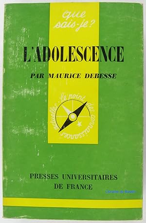 Seller image for L'adolescence for sale by Librairie du Bassin