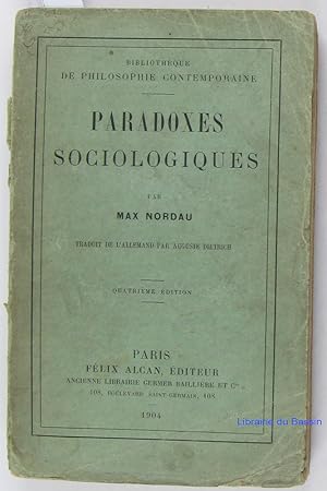 Seller image for Paradoxes sociologiques for sale by Librairie du Bassin