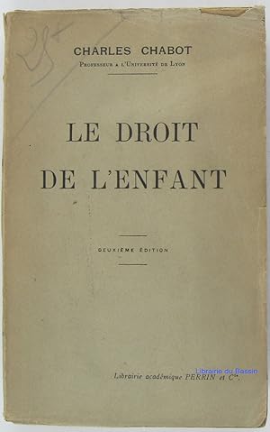 Immagine del venditore per Le droit de l'enfant venduto da Librairie du Bassin