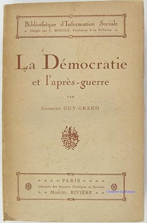 Imagen del vendedor de La dmocratie et l'aprs-guerre a la venta por Librairie du Bassin