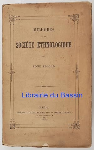 Mémoires de la Société ethnologique Tome Second