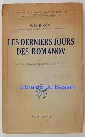 Immagine del venditore per Les derniers jours des Romanov venduto da Librairie du Bassin