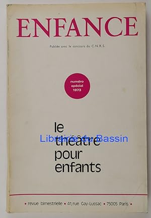 Imagen del vendedor de Enfance numro spcial Le thtre pour enfants a la venta por Librairie du Bassin