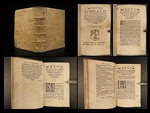 Imagen del vendedor de Sanctiss. Ephraem Syri, eremitae, archidiaconi & presbyteri ecclesi Edissen opuscula omnia, qu apud Latinos reperiri potuerunt, operosius & auctius multo quam hactenus vnquam su integritati restituta, & in hanc Enchiridij formam Christiano lectori exhibita. a la venta por Schilb Antiquarian