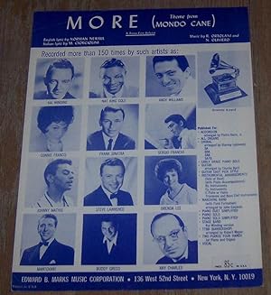 Seller image for MORE ( THEME FROM MONDO CANE) for sale by Gibson's Books