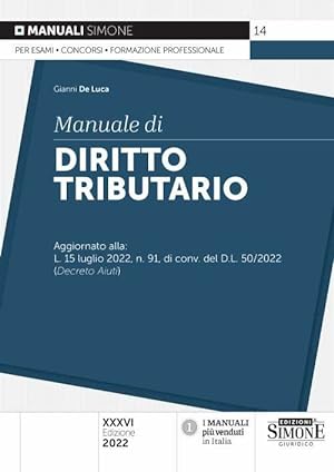 Seller image for 014 MANUALE DIRITTO TRIBUTARIO. for sale by Libro Co. Italia Srl