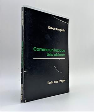 Bild des Verkufers fr Comme un lexique des abmes zum Verkauf von Librairie Orphe