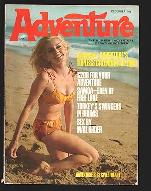 Imagen del vendedor de Adventure12/1968-Pin-up girl calendar-Cheesecake pix-exploitation-mystery-war-Mail order love racket-Photo cover-VG a la venta por DTA Collectibles