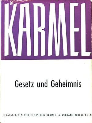 Bild des Verkufers fr Karmel: Gesetz und Geheimnis. zum Verkauf von books4less (Versandantiquariat Petra Gros GmbH & Co. KG)