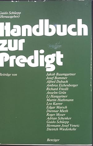 Bild des Verkufers fr Handbuch zur Predigt. zum Verkauf von books4less (Versandantiquariat Petra Gros GmbH & Co. KG)