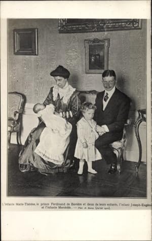 Ansichtskarte / Postkarte Prinz Ferdinand von Bayern, Infantin Maria Theresia von Spanien, José E...