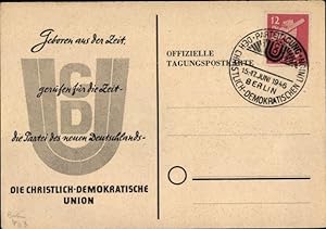 Ansichtskarte / Postkarte Christlich Demokratische Union, Parteitagung CDU Berlin 1946