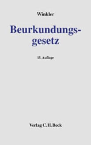 Seller image for Beurkundungsgesetz. for sale by Antiquariat Thomas Haker GmbH & Co. KG