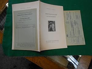 Auktionskatalog Teil: 118 = Auktion 66. Wertvolle Bücher, Autographen: 11. Mai 1956.