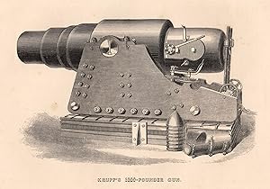 Bild des Verkufers fr Kanone, "Krupp s 1000 - Pounder Gun". zum Verkauf von Antiquariat Clemens Paulusch GmbH