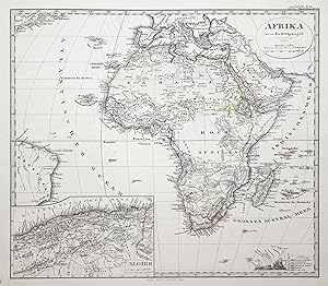 Bild des Verkufers fr Stahlstich- Karte, n. Stlpnagel, "Afrika",. zum Verkauf von Antiquariat Clemens Paulusch GmbH