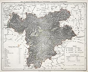 Lithografie- Karte, v. H. Müller b. C. Flemming in Glogau, "Karte der gefürsteten Grafschaft Tyro...