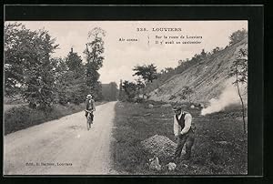 Seller image for Carte postale Louviers, Air connu: Sur la route de Louviers, Il y`avait un cantonnier for sale by Bartko-Reher