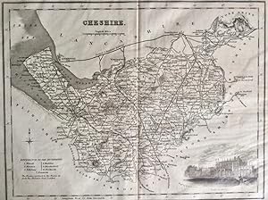 ORIGINAL 19th CENTURY MAP OF CHESHIRE