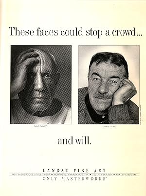 These Faces Could Stop a Crowd and Will. Picasso and Leger. November 2nd to December 7th, 1991