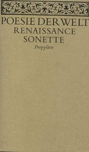 Poesie der Welt: Renaissance Sonette