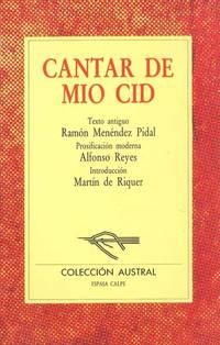 Imagen del vendedor de CANTAR DE MIO CID a la venta por ALZOFORA LIBROS