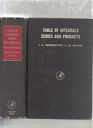 Imagen del vendedor de Table Of Integrals Series And Products a la venta por Old Book Shop of Bordentown (ABAA, ILAB)