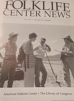 Seller image for Folklife Center News, Volume XVI, Number 4 for sale by Sunnyback Books