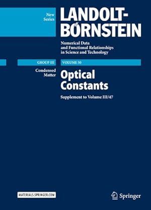 Seller image for Optical Constants : Supplement to Volume III/47 for sale by AHA-BUCH GmbH