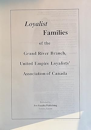 Loyalist Families of the Grand River Branch, United Empire Loyalists' Association of Canada