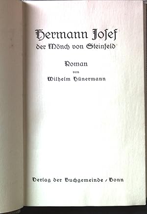 Imagen del vendedor de Hermann Josef; der Mnch von Steinfeld a la venta por books4less (Versandantiquariat Petra Gros GmbH & Co. KG)