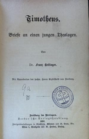Seller image for Timotheus: Briefe an einen jungen Theologen. for sale by books4less (Versandantiquariat Petra Gros GmbH & Co. KG)