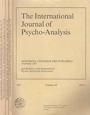 Bild des Verkufers fr The International Journal of Psycho-Analysis. 1987 - Volume 68, [ 4 parts ] . zum Verkauf von Fundus-Online GbR Borkert Schwarz Zerfa