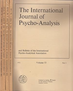 Seller image for Volume 53. 1972. The International Journal of Psycho-Analysis and Bulletin of the International Psycho-Analytical Association [ 4 parts ] . for sale by Fundus-Online GbR Borkert Schwarz Zerfa