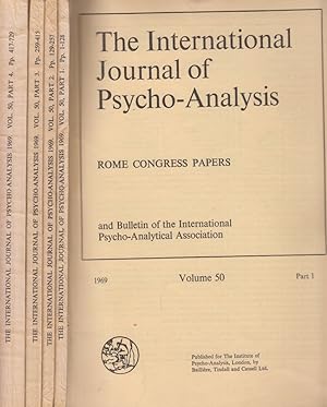 The International Journal of Psycho-Analysis Volume 50, 1969. 4 Parts. and Bulletin of the Intern...