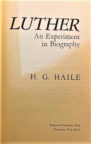 Immagine del venditore per Luther: An Experiment in Biography (Princeton Legacy Library, 669) venduto da Alplaus Books