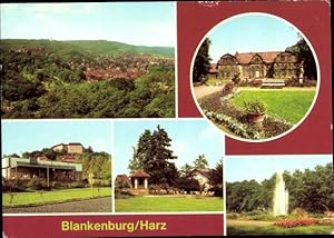 Bild des Verkufers fr Ansichtskarte / Postkarte Blankenburg am Harz, Panorama, Museum Kleines Schloss, Stadtpark zum Verkauf von akpool GmbH