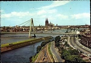 Bild des Verkufers fr Ansichtskarte / Postkarte Kln am Rhein, Brcken, Dom, Panorama zum Verkauf von akpool GmbH