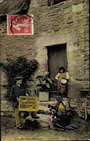 Image du vendeur pour Ansichtskarte / Postkarte La vie aux champs, Convoitise, Katze mis en vente par akpool GmbH
