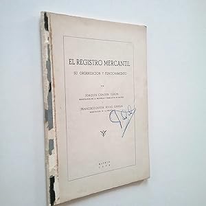 Imagen del vendedor de Registro Mercantil. Su organizaci�n y funcionamiento a la venta por MAUTALOS LIBRER�A