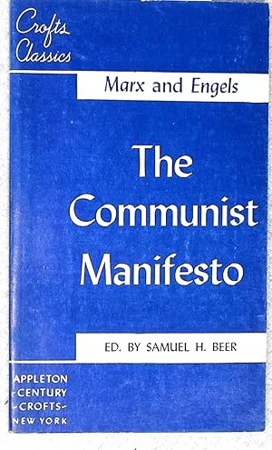 Seller image for Marx and Engels The Communist Manifesto, Crofts Classics for sale by Drew