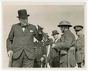 Mr. WINSTON CHURCHILL VISITS THE NORTH EAST - A Second World War British Official War Office phot...