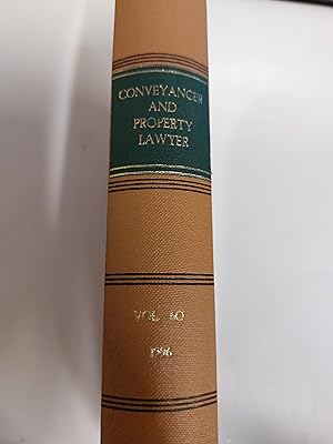 Seller image for The Conveyancer And Property Lawyer Vol 60 for sale by Cambridge Rare Books